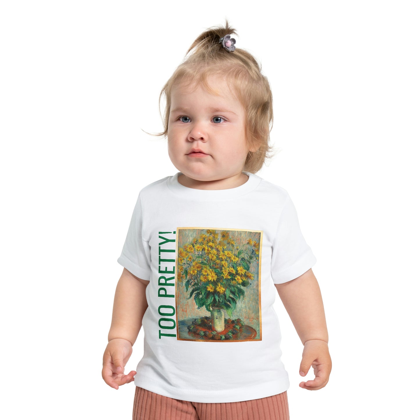 Too Pretty! Monet Flowers Baby Short Sleeve T-Shirt