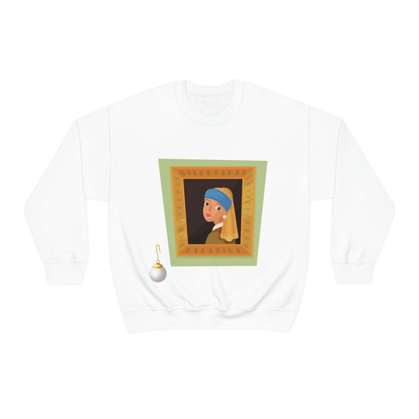 Girl With a Pearl Earring, Johannes Vermeer- Unisex Heavy Blend™ Crewneck Sweatshirt