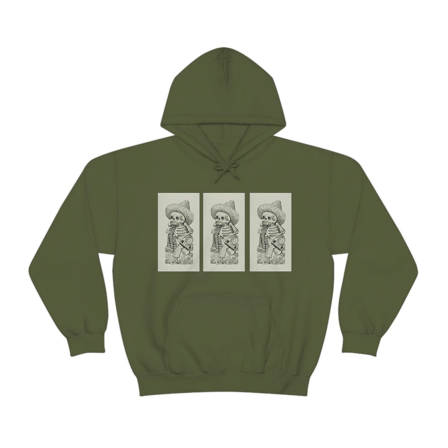 Calavera of Francisco, Jose Guadalupe Posada- Unisex Heavy Blend™ Hooded Sweatshirt