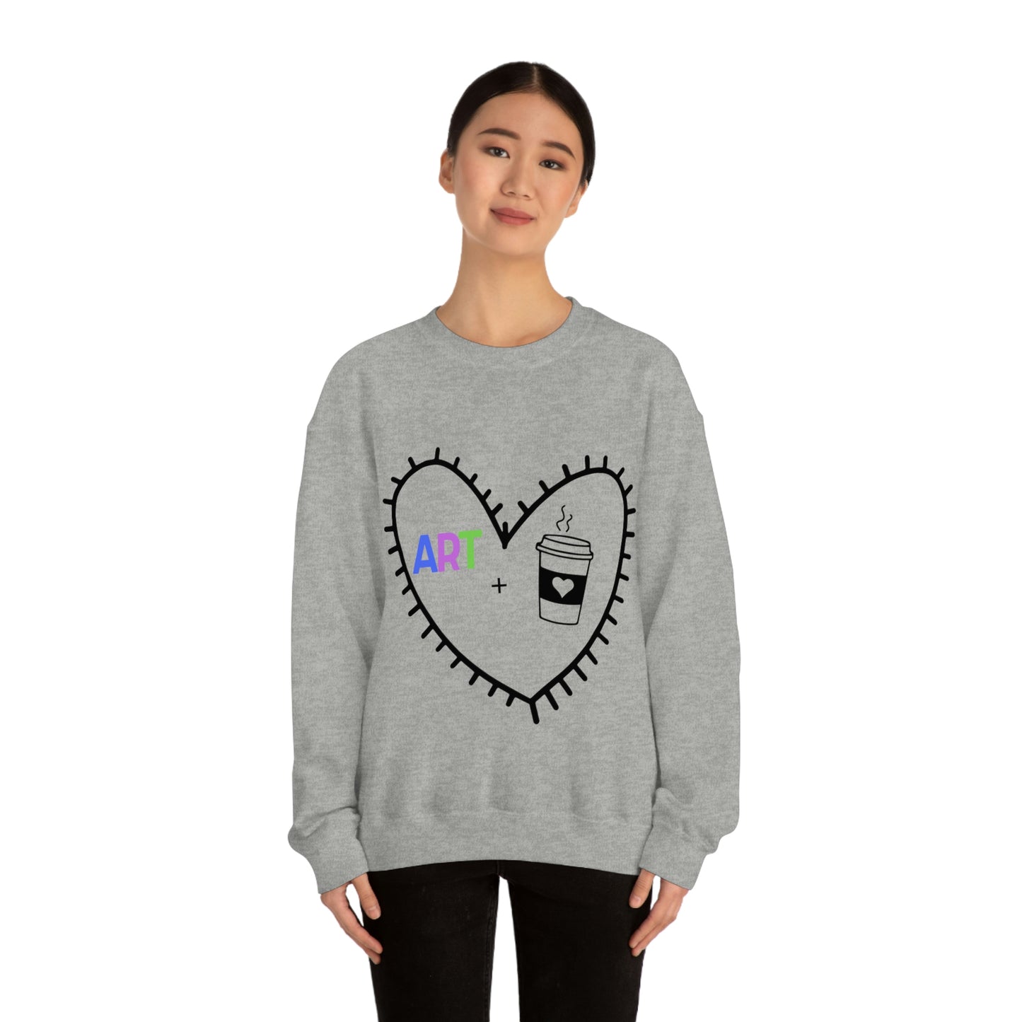 Art + Coffee - Unisex Heavy Blend™ Crewneck Sweatshirt