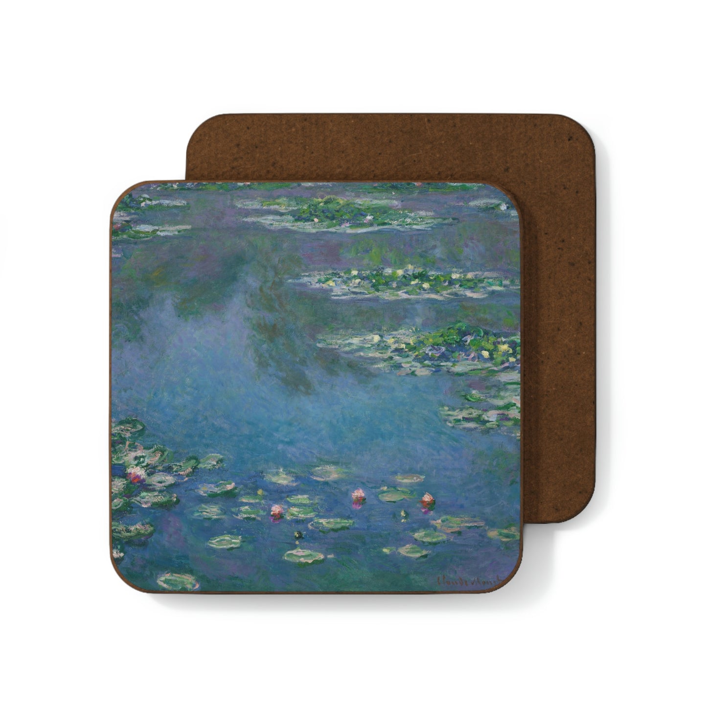 Water Lilies, Claude Monet - Hardboard Back Coaster