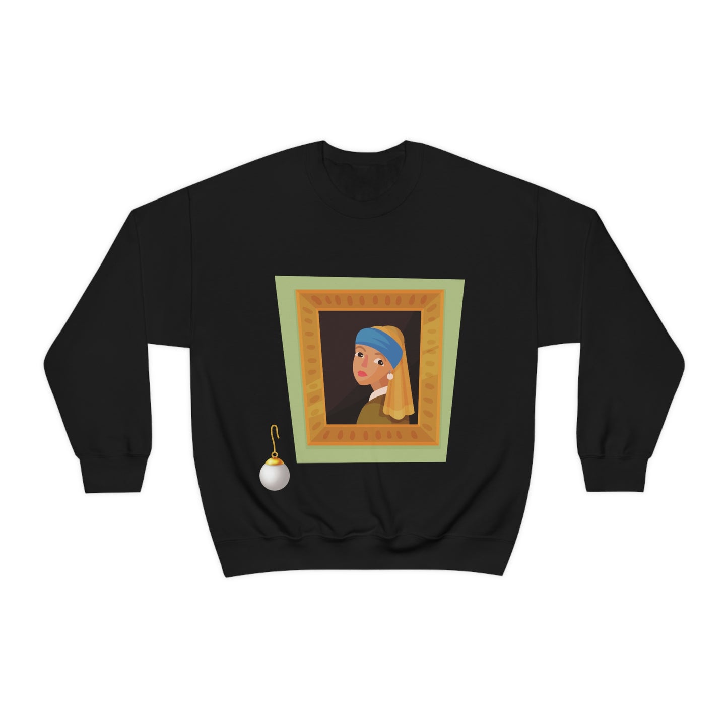 Girl With a Pearl Earring, Johannes Vermeer- Unisex Heavy Blend™ Crewneck Sweatshirt