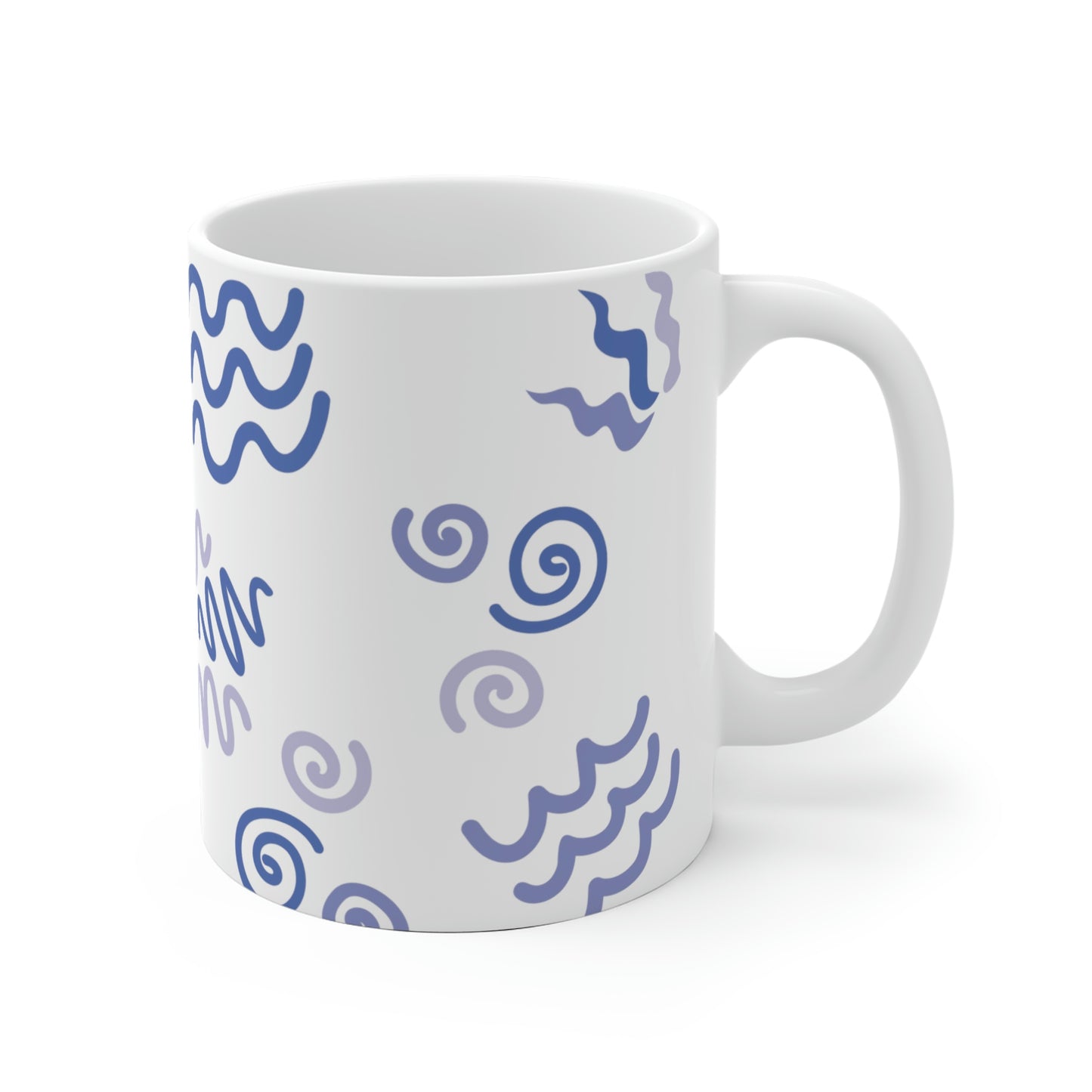 Swirl coffee mug - White Ceramic Mug