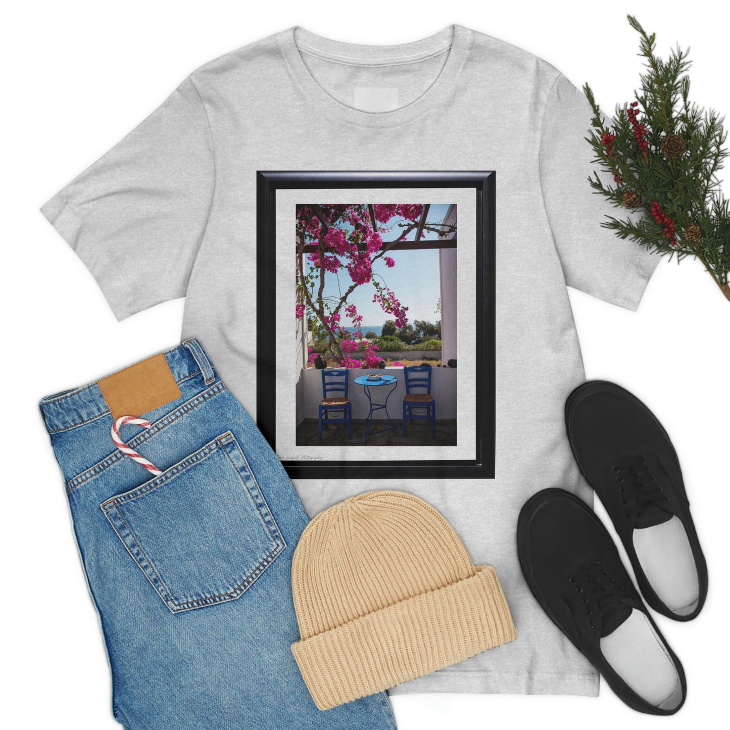 Greek Flowers, Zara Neifield Photography - Unisex Jersey Short Sleeve Tee