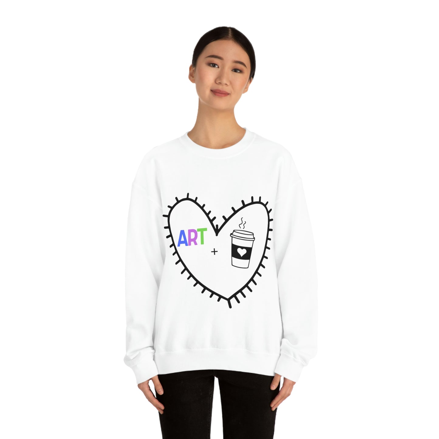 Art + Coffee - Unisex Heavy Blend™ Crewneck Sweatshirt