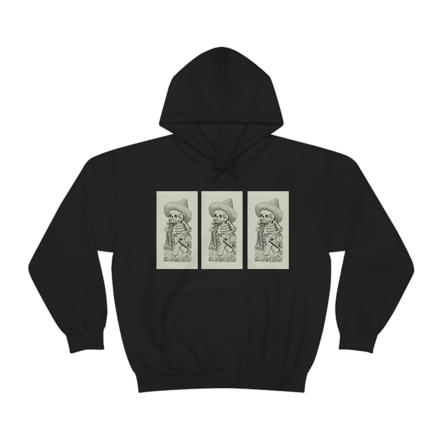 Calavera of Francisco, Jose Guadalupe Posada- Unisex Heavy Blend™ Hooded Sweatshirt