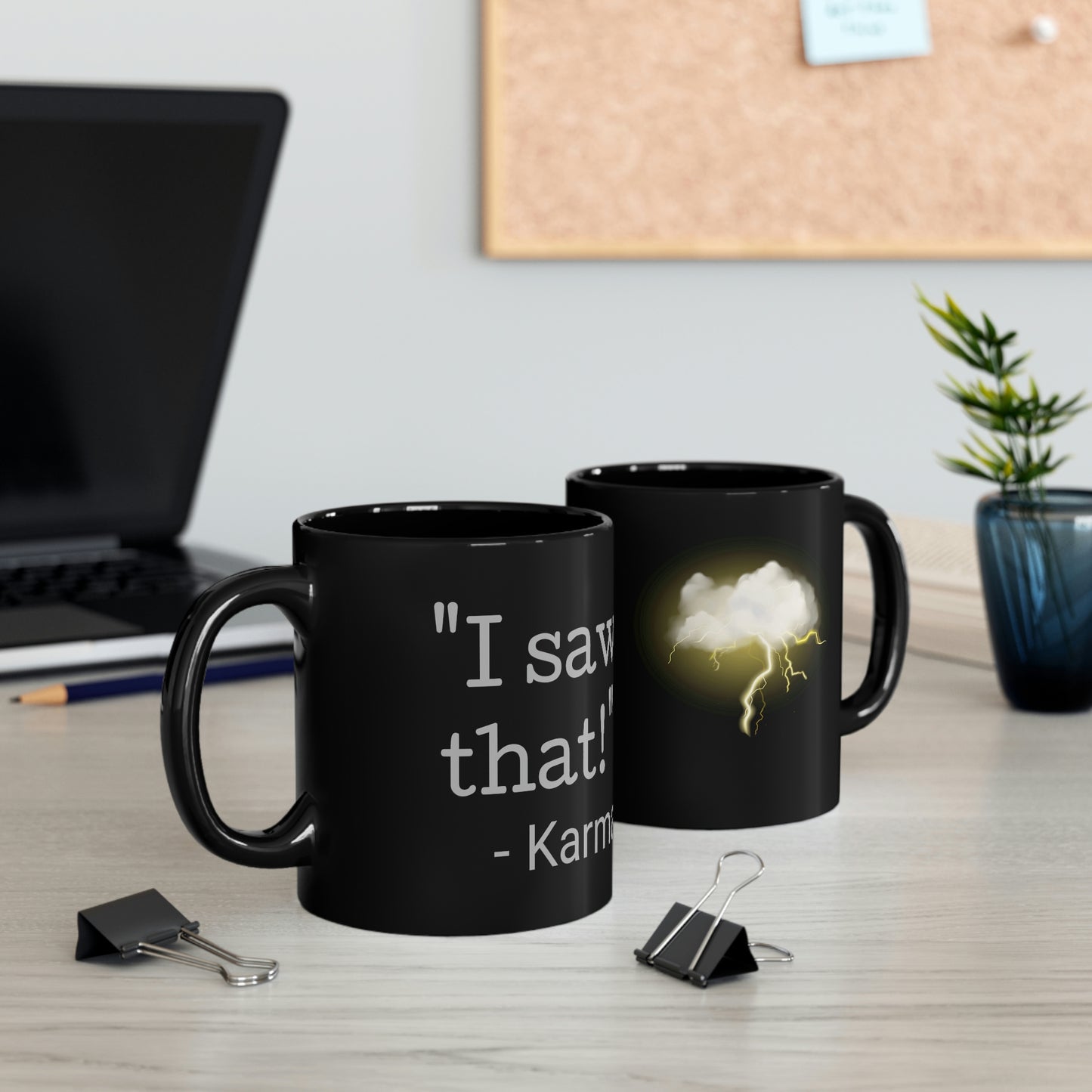 Karma coffee cup- Black mug 11oz