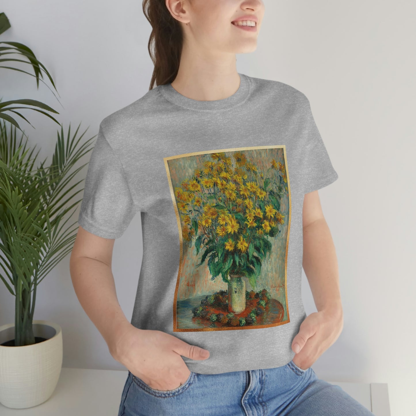 Monet Flowers - Unisex Jersey Short Sleeve Tee