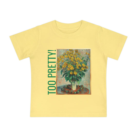 Too Pretty! Monet Flowers Baby Short Sleeve T-Shirt