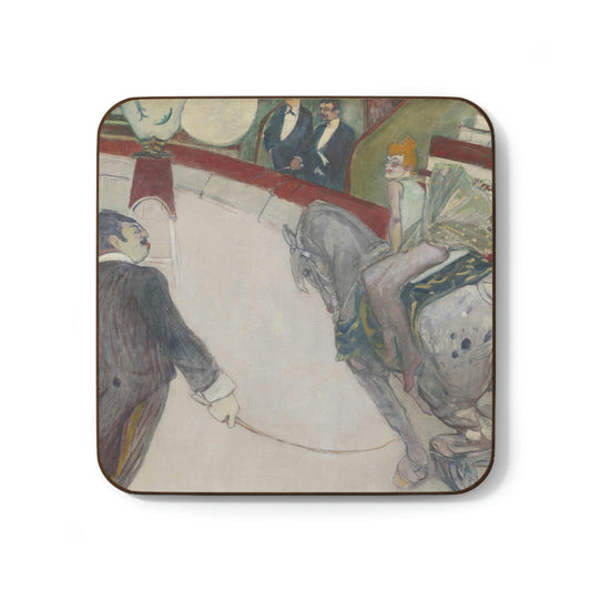 Equestrienne (At the Cirque Fernando, Toulouse-Lautrec - Hardboard Back Coaster