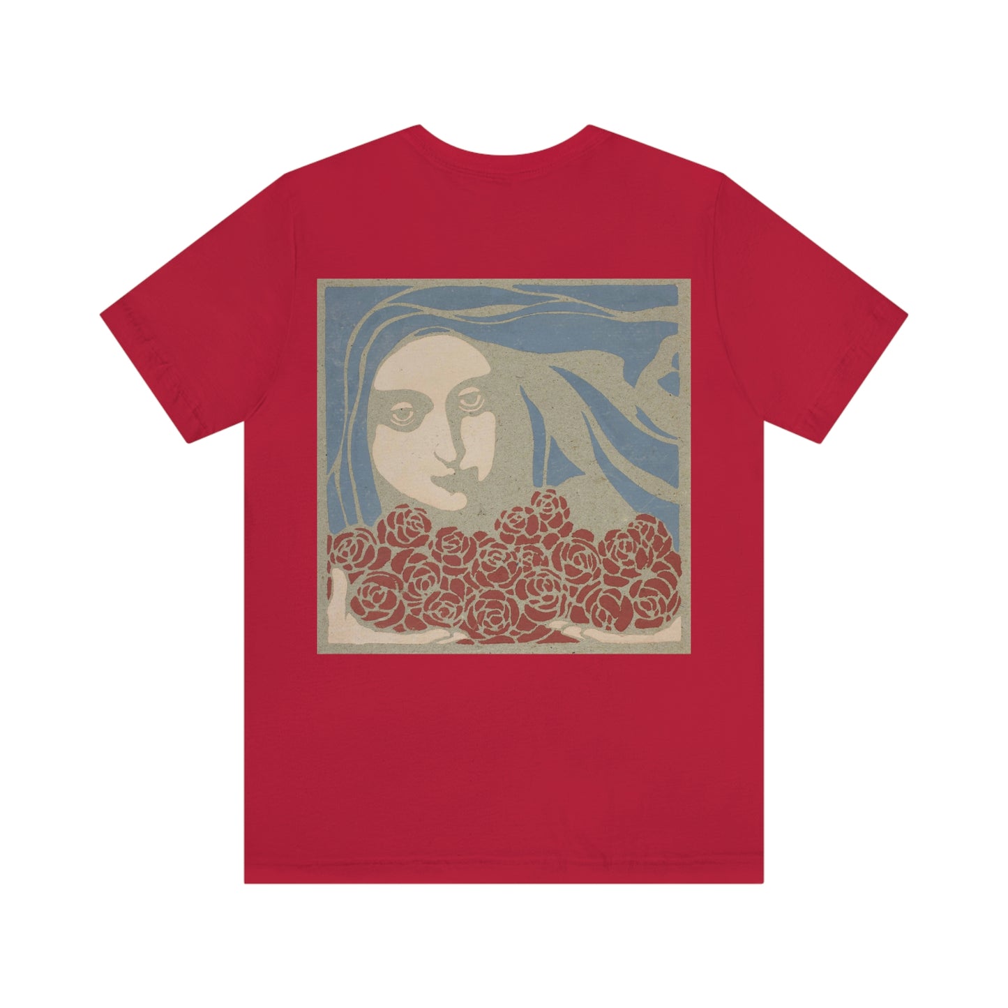 Woman's Head with Roses, Koloman Moser - Unisex Jersey Short Sleeve Tee