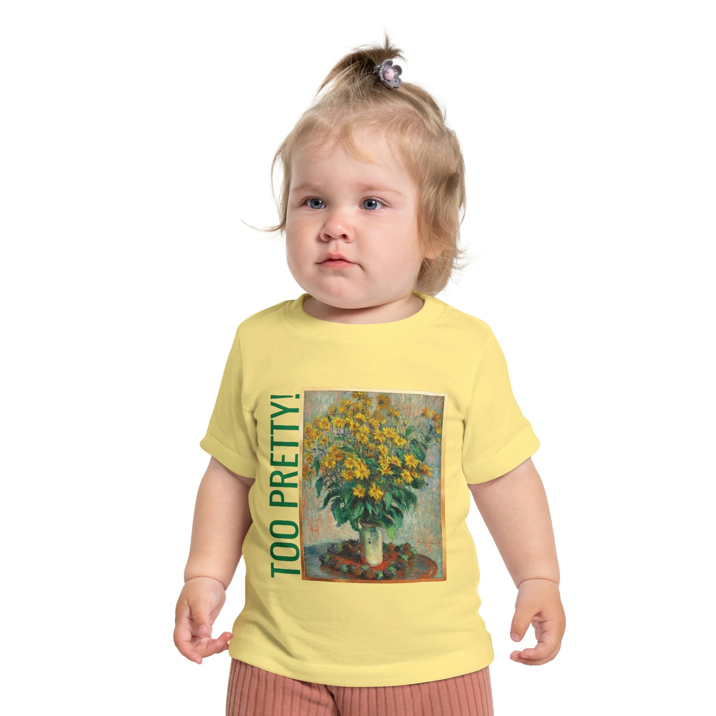 Too Pretty! Monet Flowers Baby Short Sleeve T-Shirt