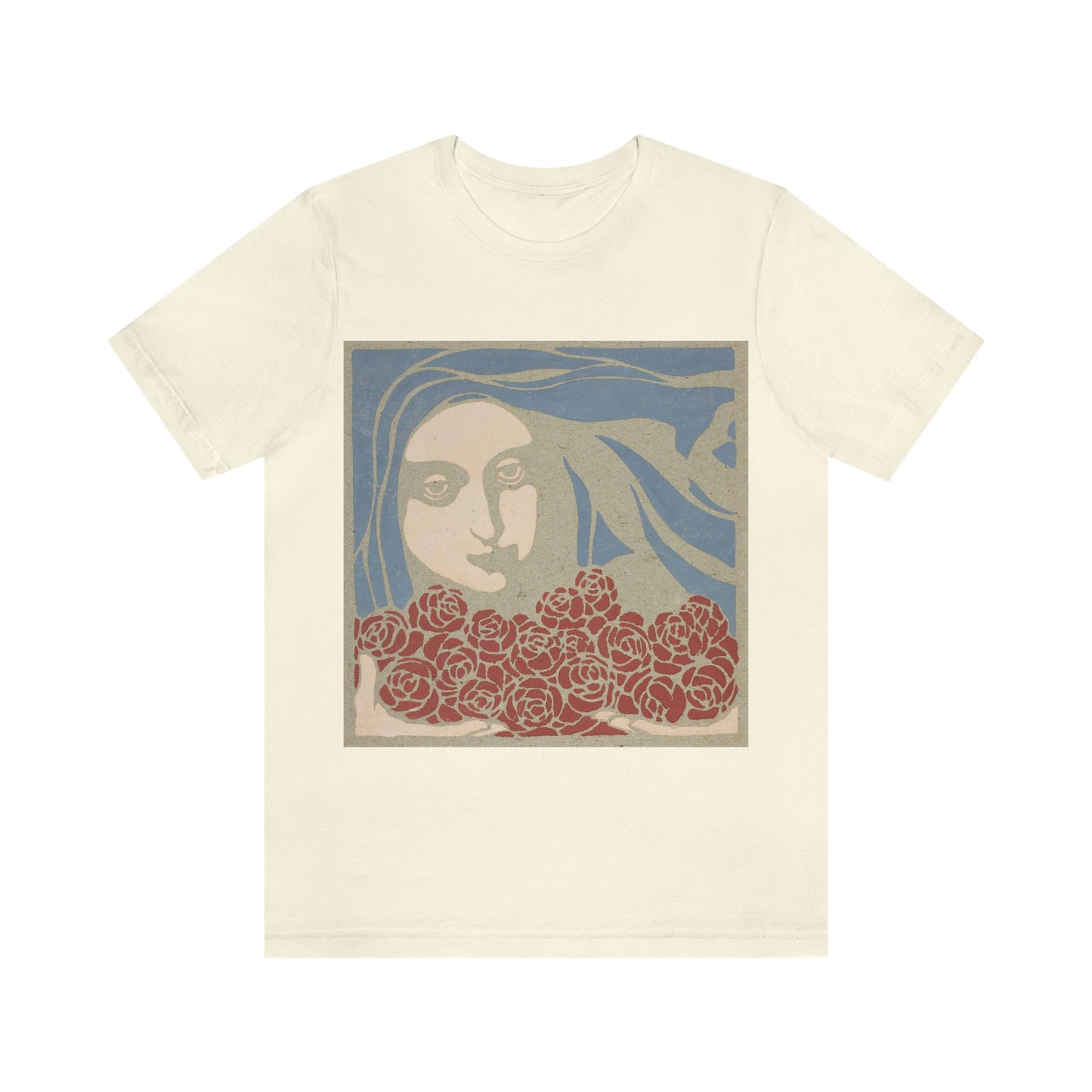 Woman's Head with Roses, Koloman Moser - Unisex Jersey Short Sleeve Tee