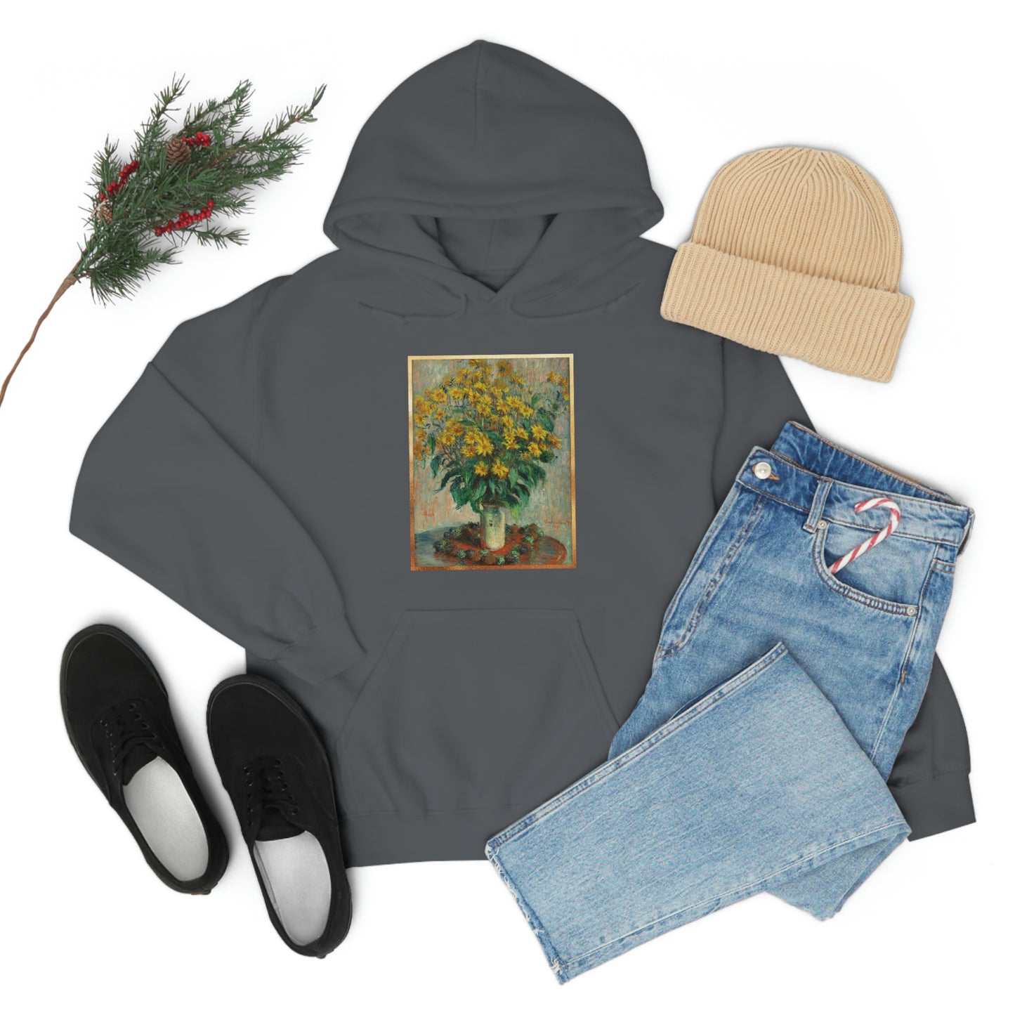 Monet Flowers - Unisex Heavy Blend™ Hooded Sweatshirt