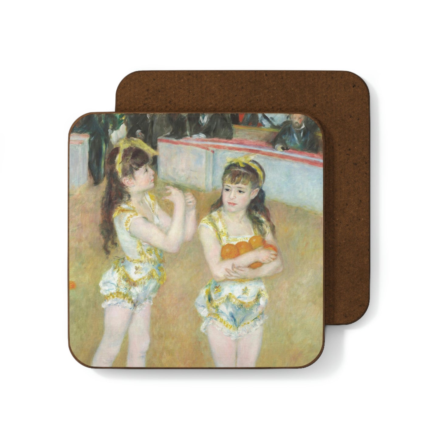 Acrobats at the Cirque Fernando, Pierre-Auguste Renoir - Hardboard Back Coaster