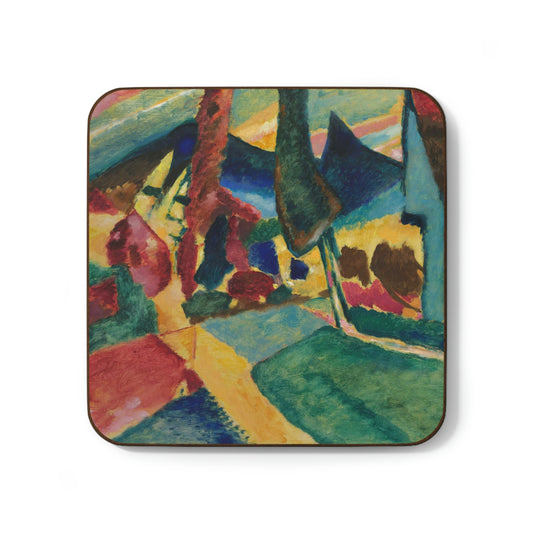 Landscape with Two Poplars, Kandinsky Hardboard Back Coaster