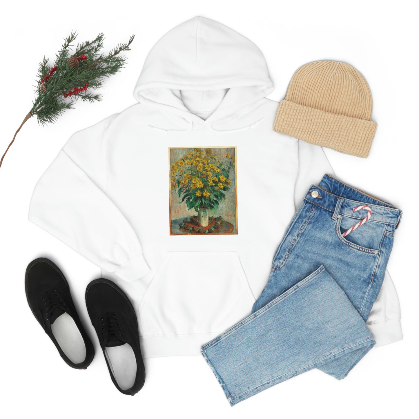 Monet Flowers - Unisex Heavy Blend™ Hooded Sweatshirt