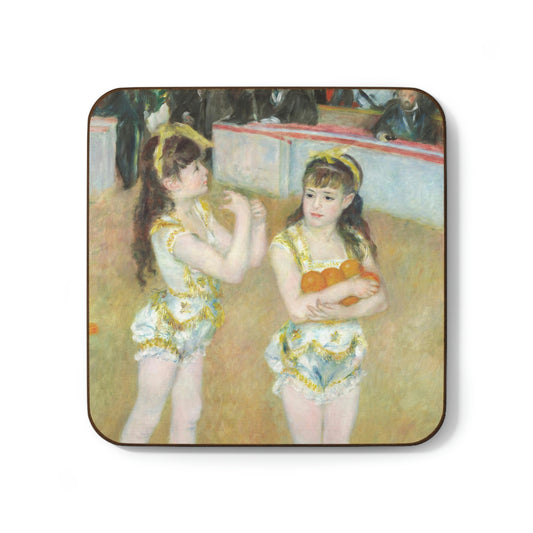 Acrobats at the Cirque Fernando, Pierre-Auguste Renoir - Hardboard Back Coaster