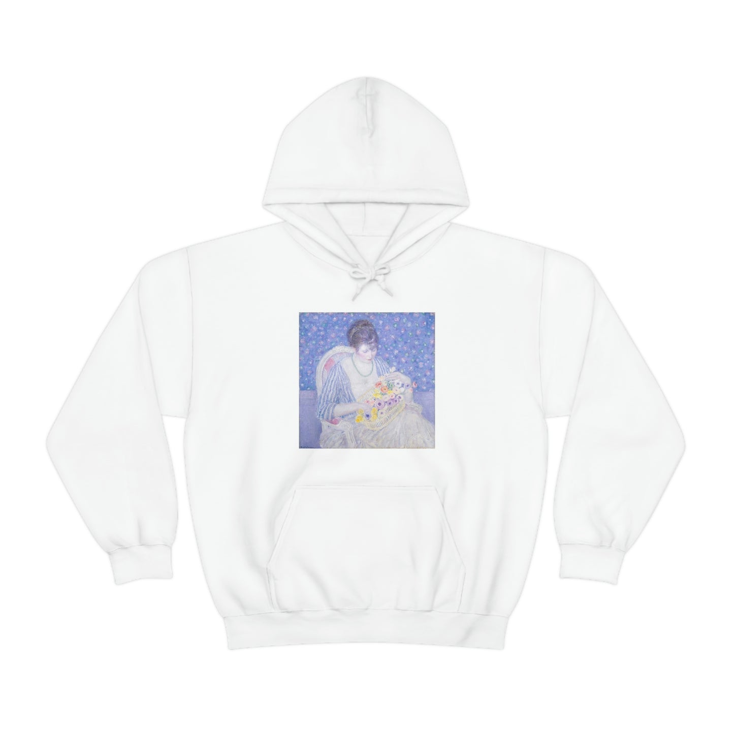 Basket of Flowers, Frederick Carl Frieseke - Unisex Heavy Blend™ Hooded Sweatshirt