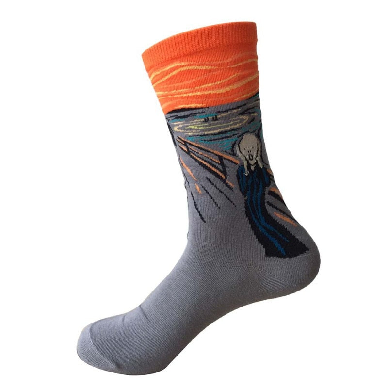 Artistic Cotton Art Oil Painting Socks