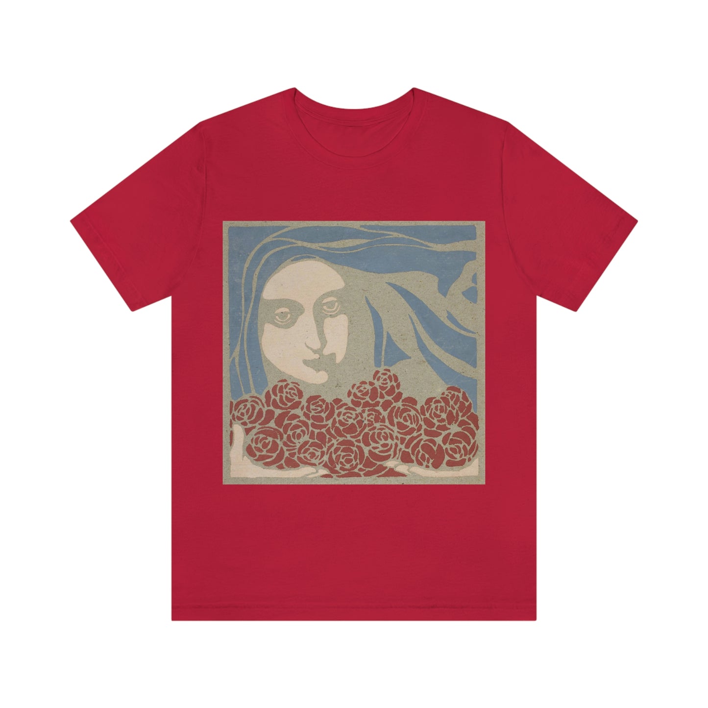 Woman's Head with Roses, Koloman Moser - Unisex Jersey Short Sleeve Tee