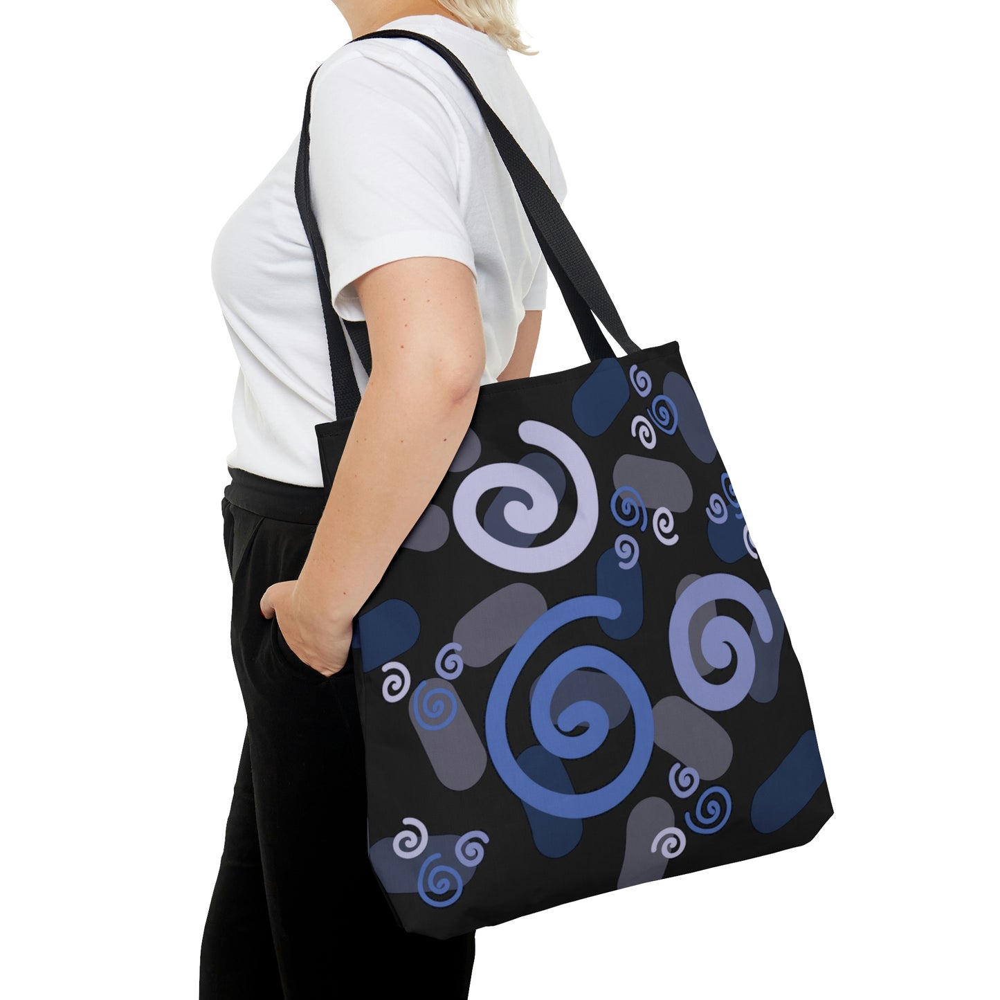 Black Swirl  - Tote Bag