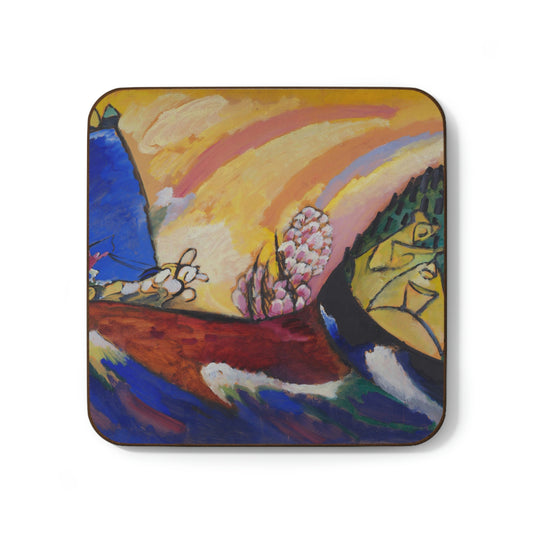 Painting with Troika, Kandinsky Hardboard Back Coaster