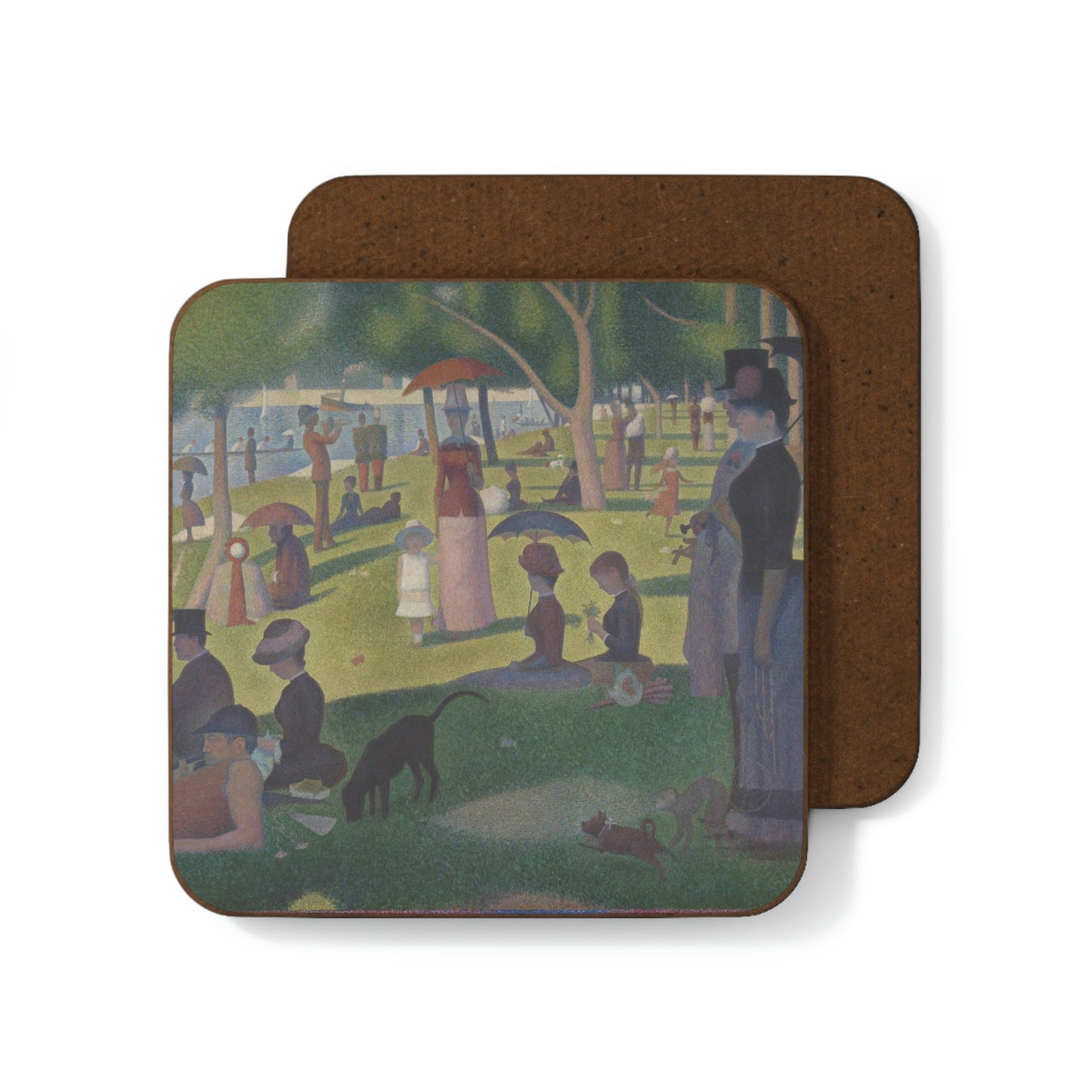 A Sunday on La Grande Jatte, George Seurat - Hardboard Back Coaster