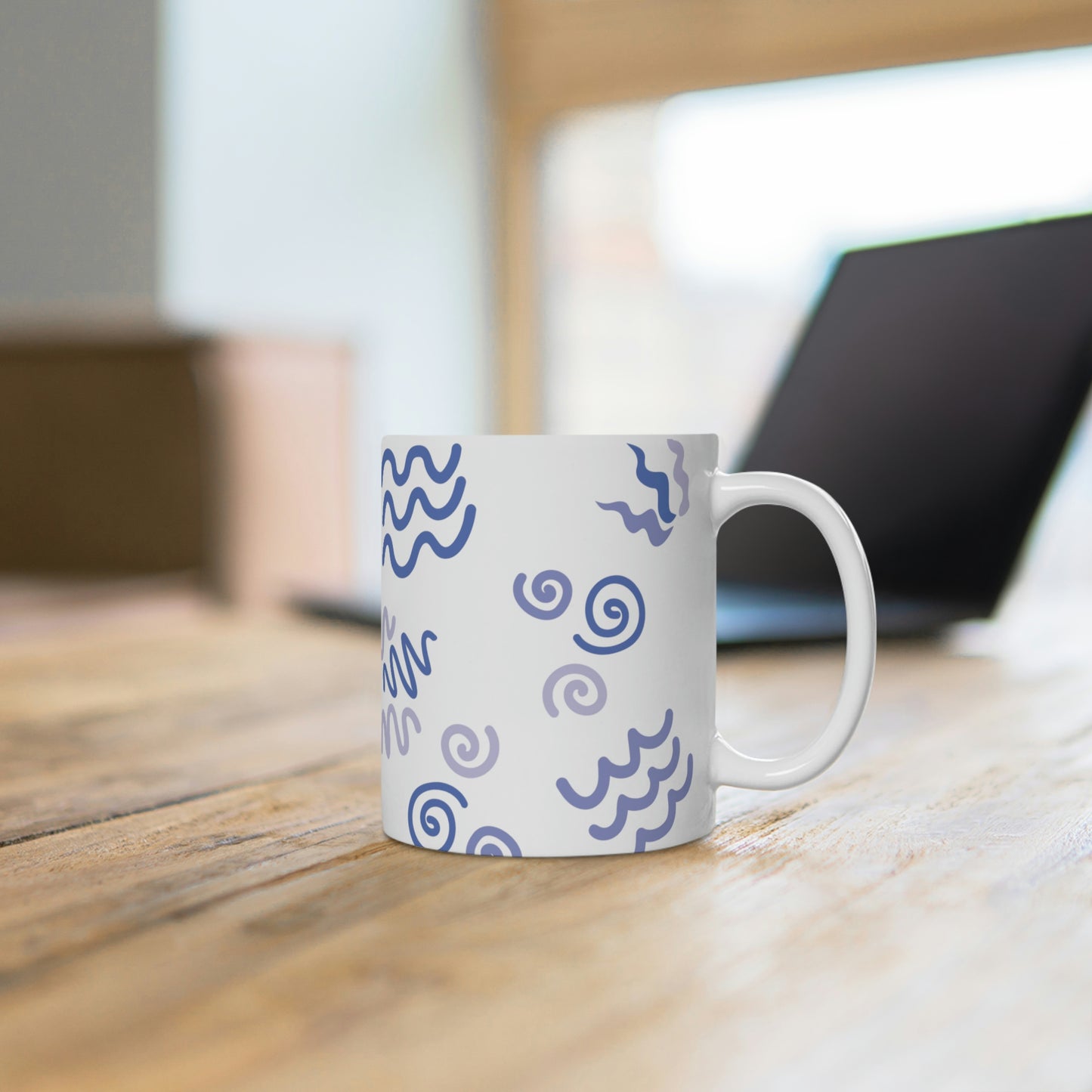 Swirl coffee mug - White Ceramic Mug