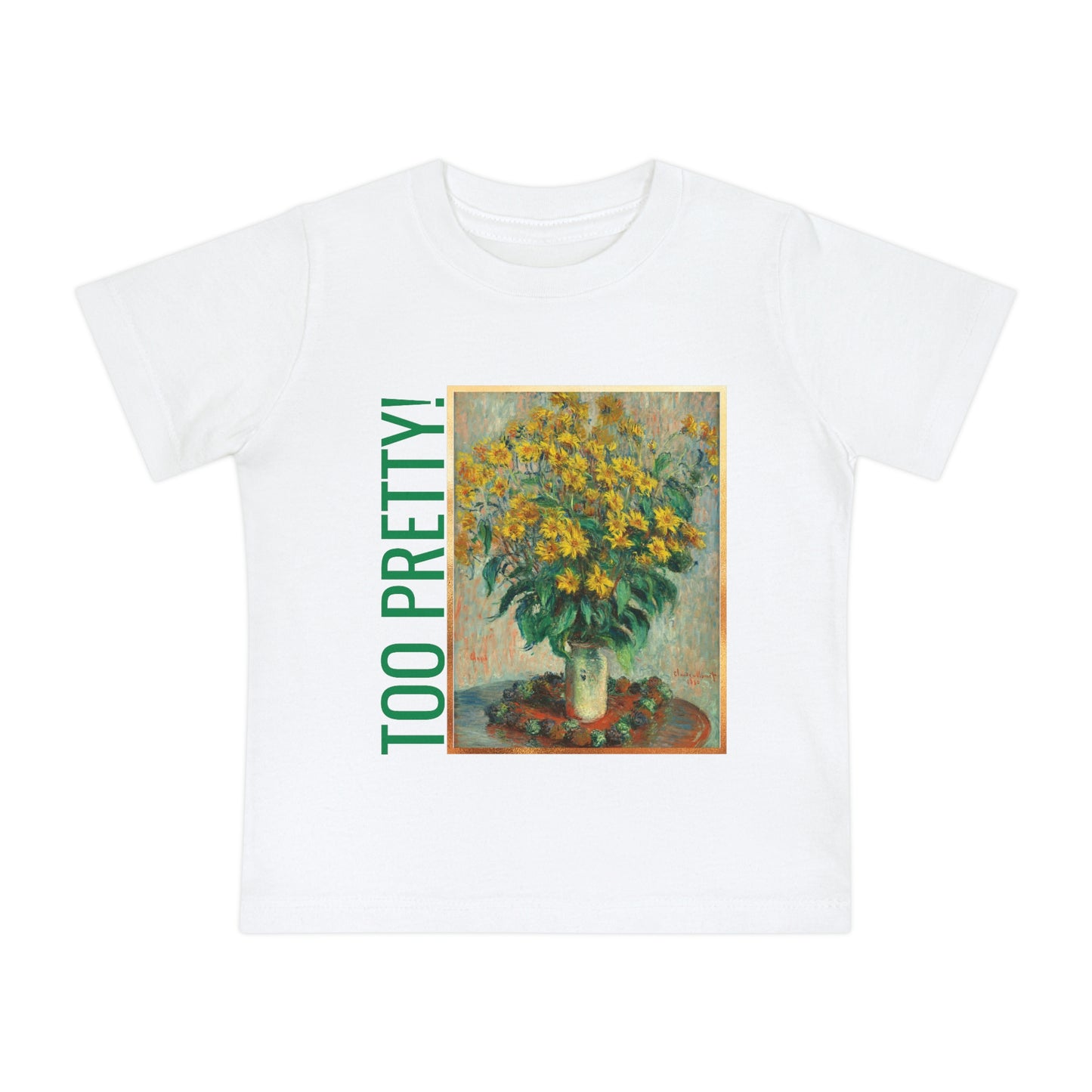 Too Pretty! Monet Flowers Baby Short Sleeve T-Shirt