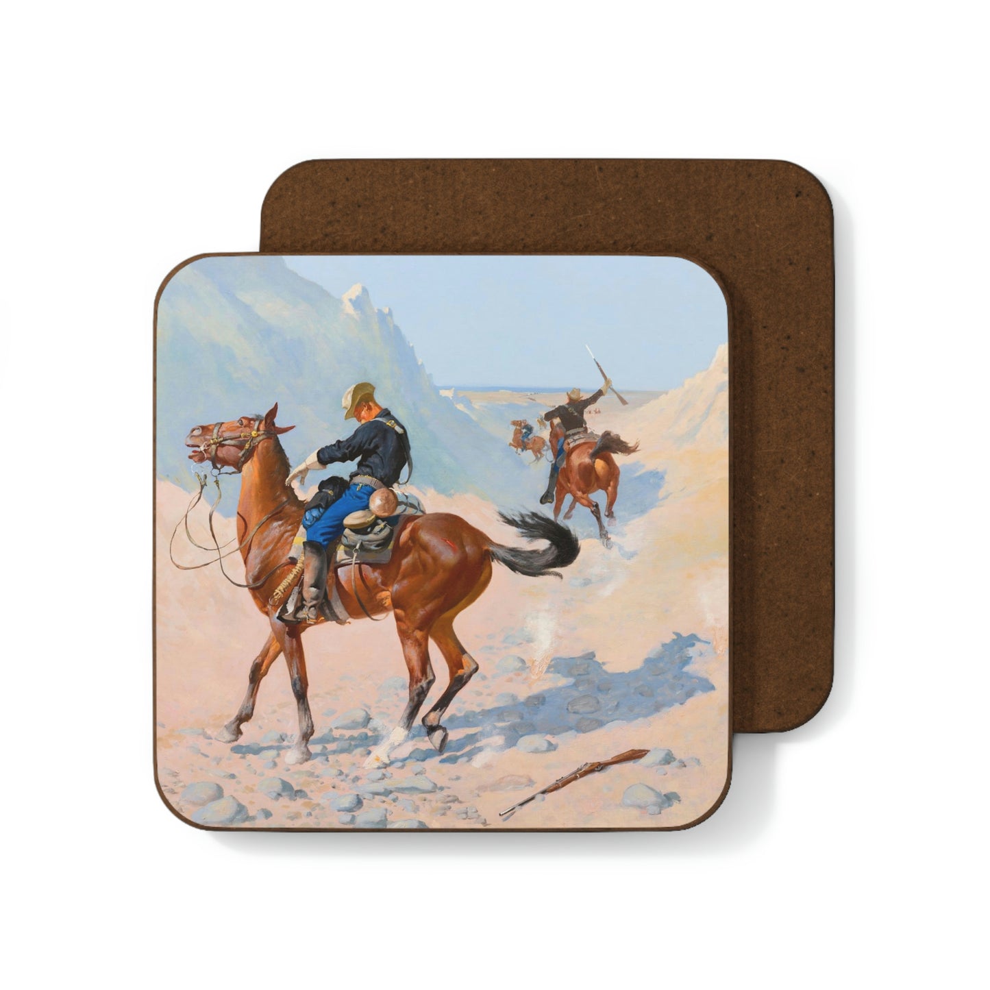 The Military Sacrifice, Frederic Remington - Hardboard Back Coaster