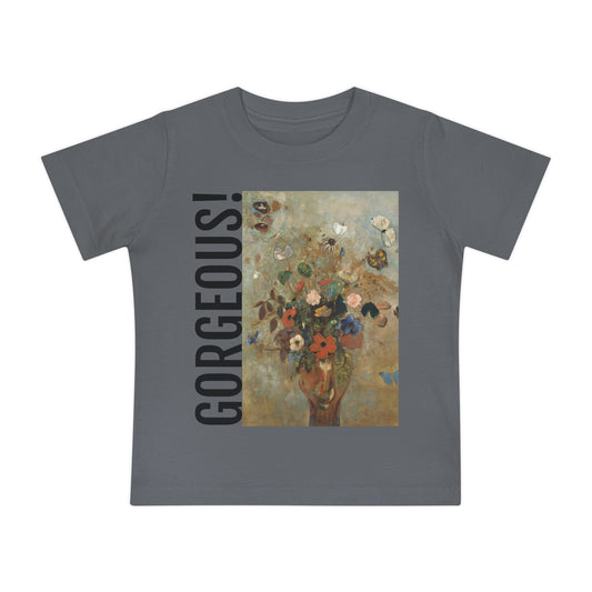 Gorgeous! Still Life with Flowers, Odilon Redon, Baby Short Sleeve T-Shirt