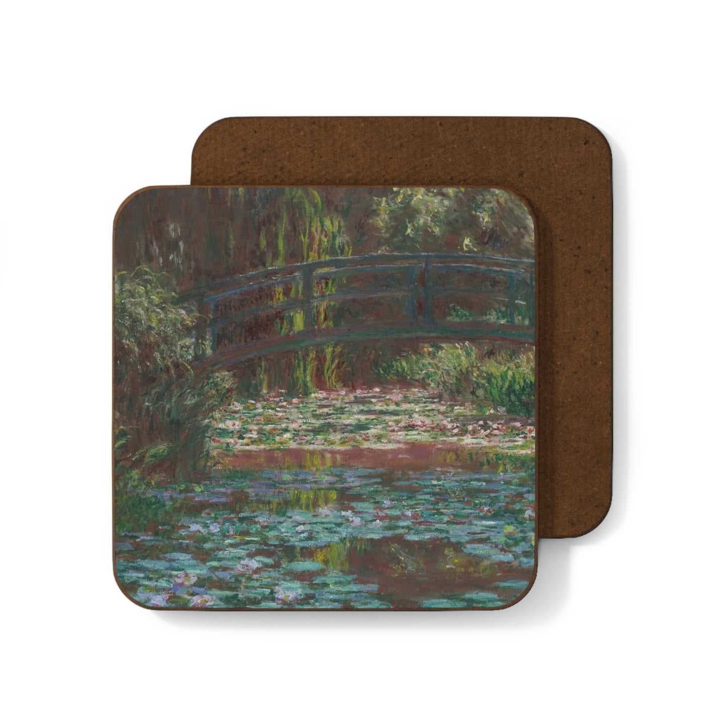 Water Lily Pond, Claude Monet - Hardboard Back Coaster
