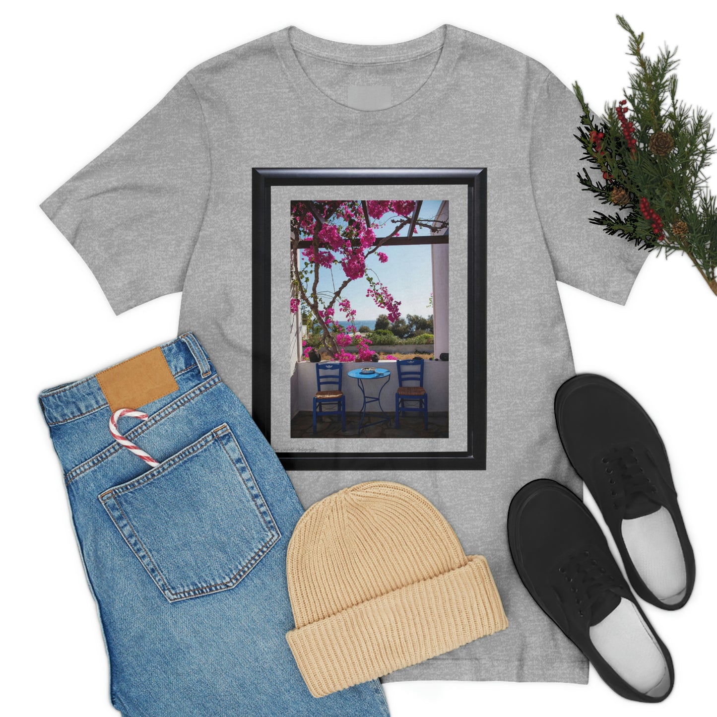 Greek Flowers, Zara Neifield Photography - Unisex Jersey Short Sleeve Tee