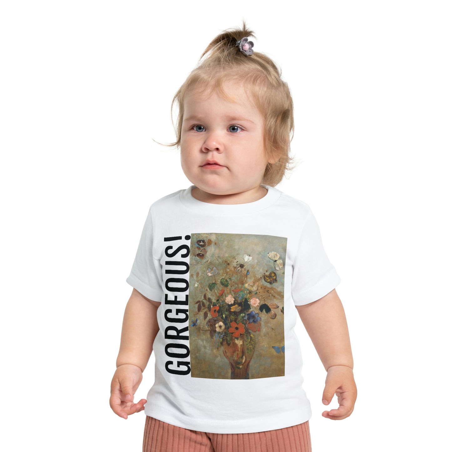 Gorgeous! Still Life with Flowers, Odilon Redon, Baby Short Sleeve T-Shirt