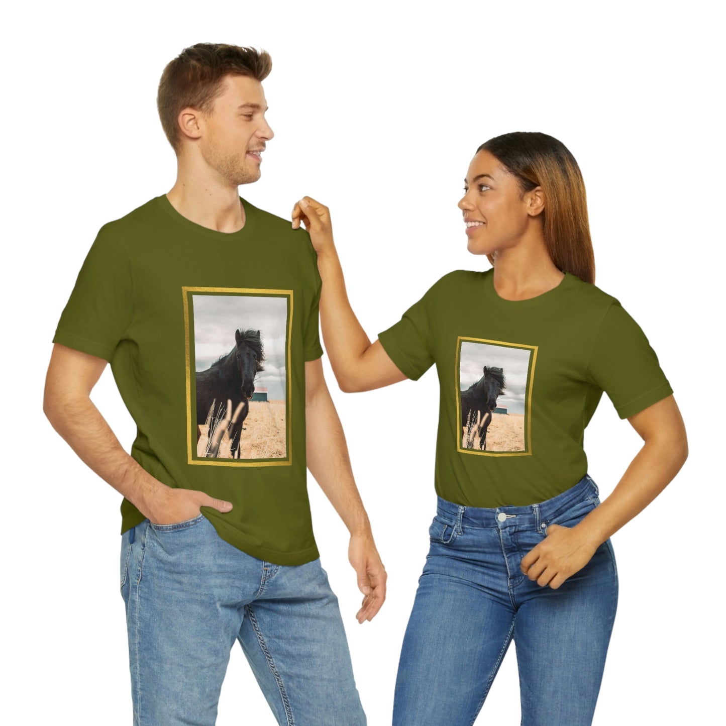 Icelandic Black Horse, Zara Neifield Photography - Unisex Jersey Short Sleeve Tee