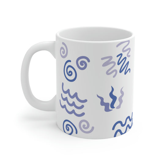 Swirl coffee mug - White Ceramic Mug