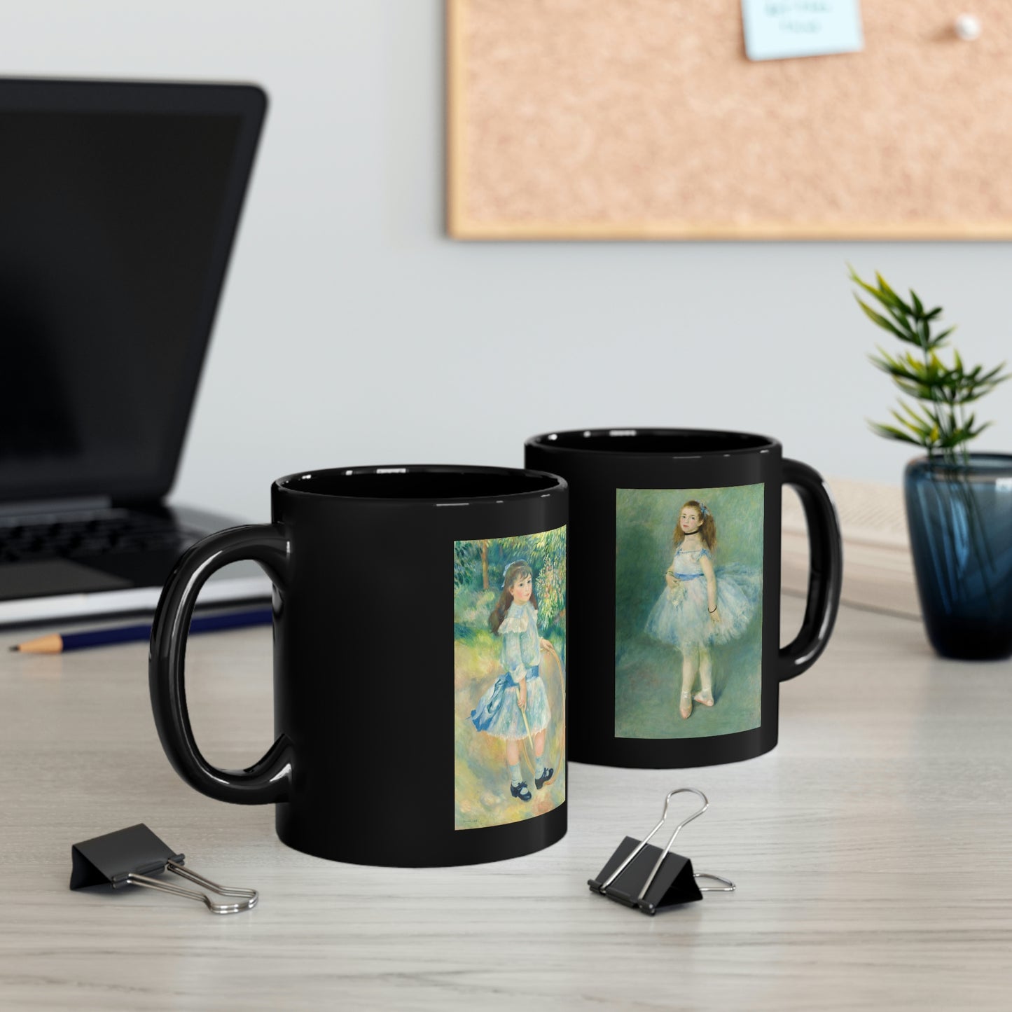 Renoir- Black mug 11oz