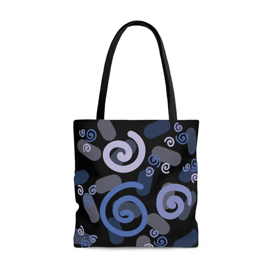 Black Swirl  - Tote Bag