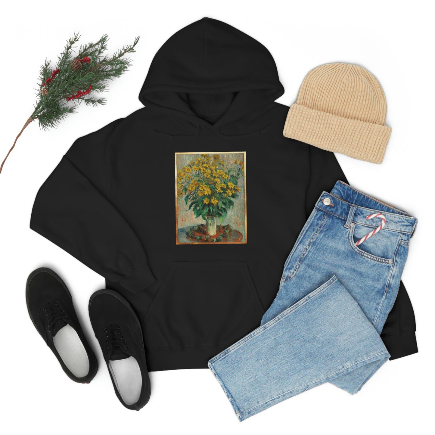 Monet Flowers - Unisex Heavy Blend™ Hooded Sweatshirt