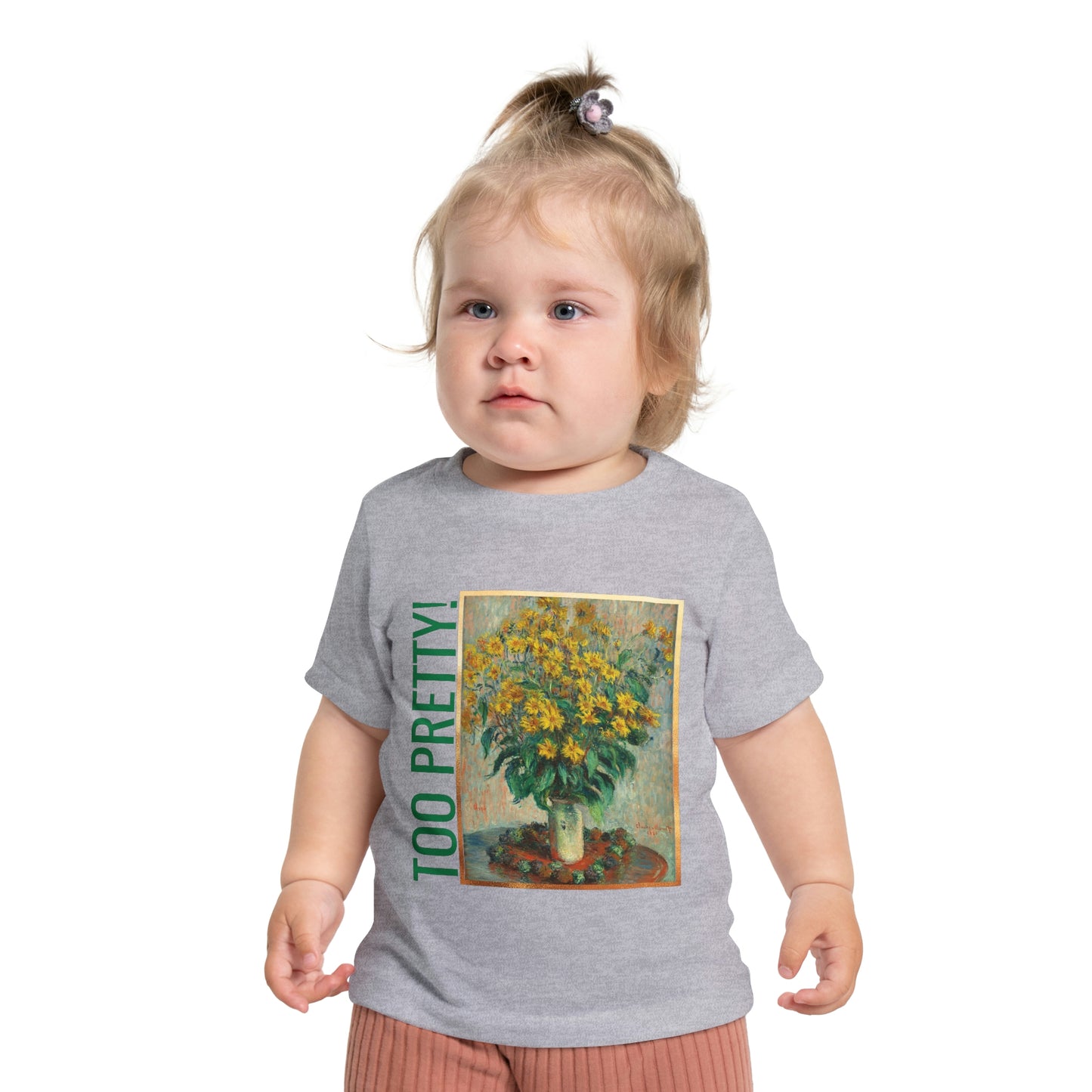 Too Pretty! Monet Flowers Baby Short Sleeve T-Shirt