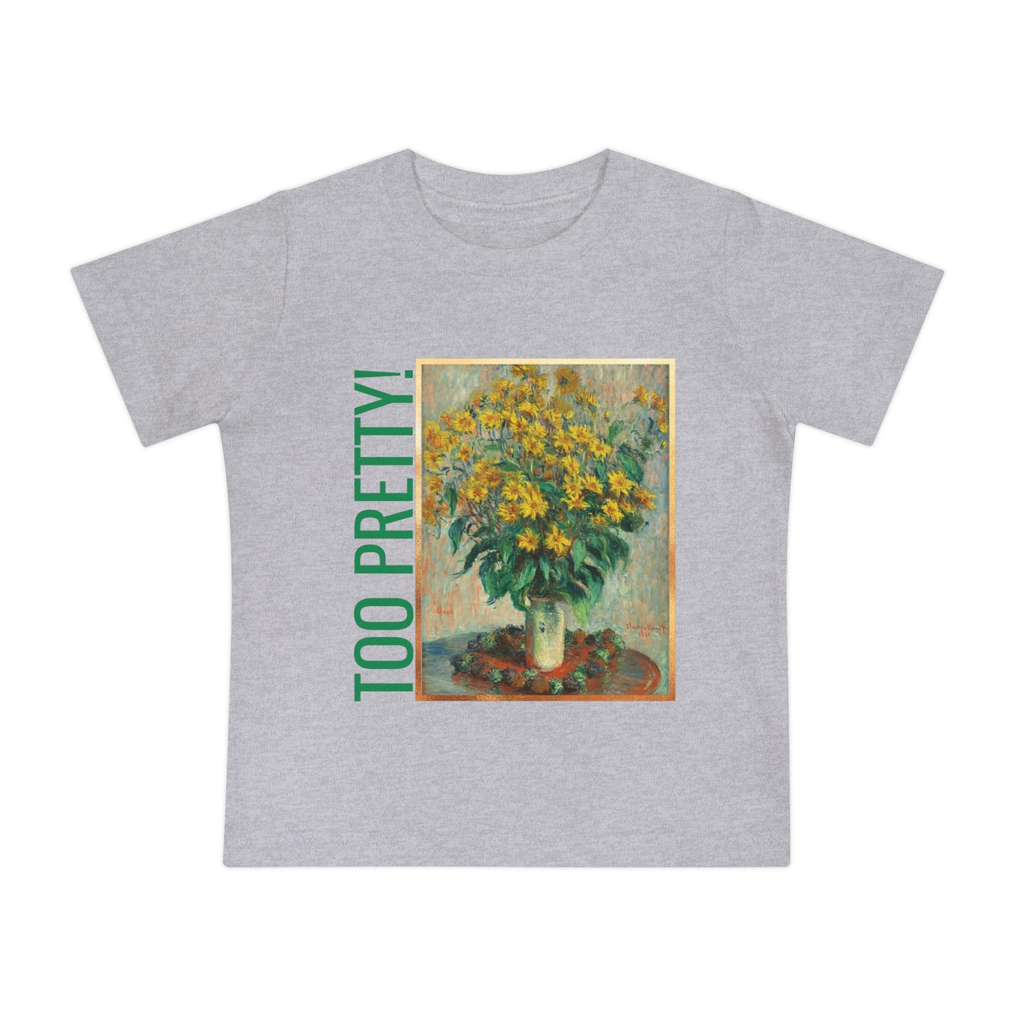 Too Pretty! Monet Flowers Baby Short Sleeve T-Shirt