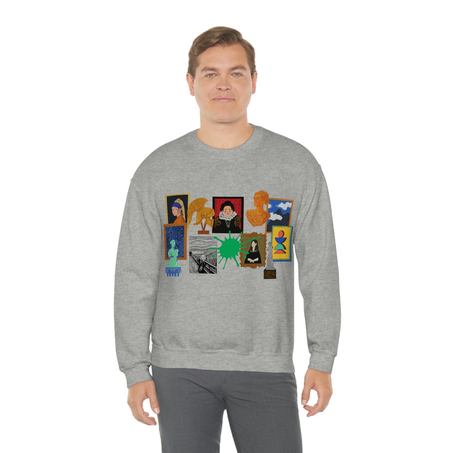 Art Collage - Unisex Heavy Blend™ Crewneck Sweatshirt