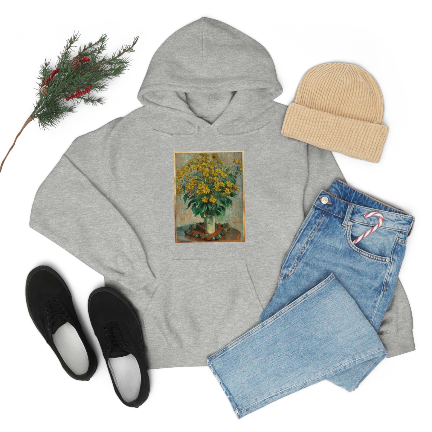 Monet Flowers - Unisex Heavy Blend™ Hooded Sweatshirt