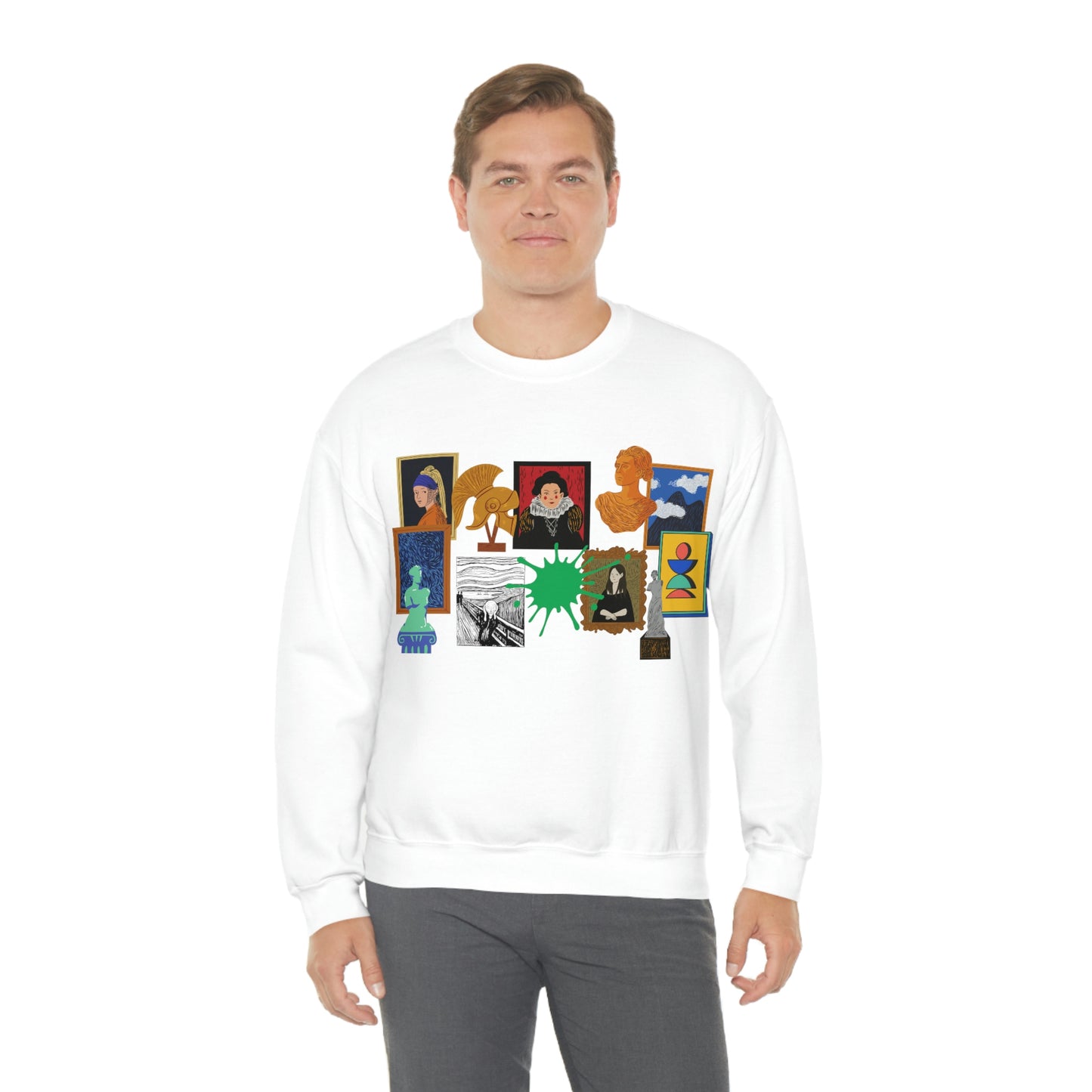 Art Collage - Unisex Heavy Blend™ Crewneck Sweatshirt