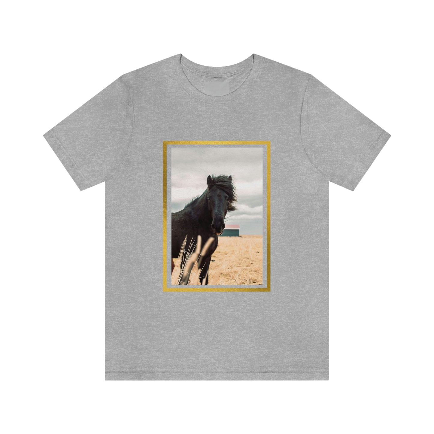 Icelandic Black Horse, Zara Neifield Photography - Unisex Jersey Short Sleeve Tee